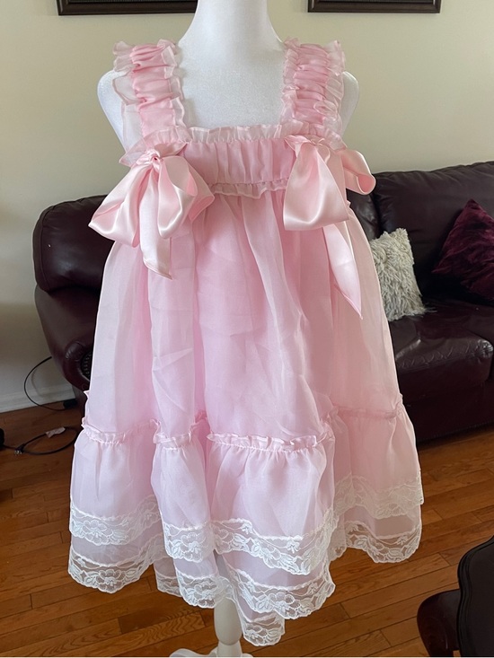 Selkie Dresses & Skirts - Selkie Pink Bow Puff Dress Ruffle Babydoll Coquette Princess Mini Dress